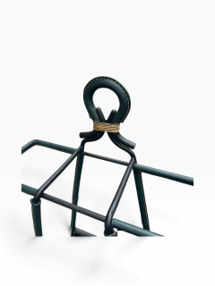 Jacques Adnet 1950s Stitched leather umbrella stand by Jacques ADNET - 4811400