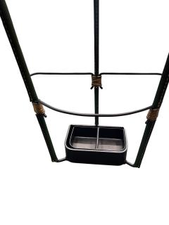 Jacques Adnet 1950s Stitched leather umbrella stand by Jacques Adnet - 4588999