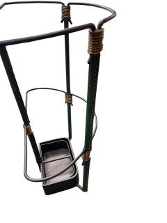 Jacques Adnet 1950s Stitched leather umbrella stand by Jacques Adnet - 4589002