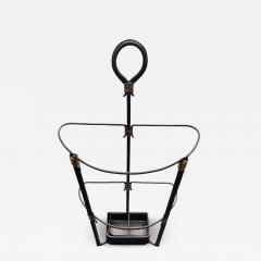 Jacques Adnet 1950s Stitched leather umbrella stand by Jacques Adnet - 4590265