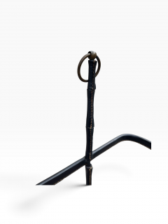 Jacques Adnet 1950s Stitched leather umbrella stand by Jacques Adnet - 4771644