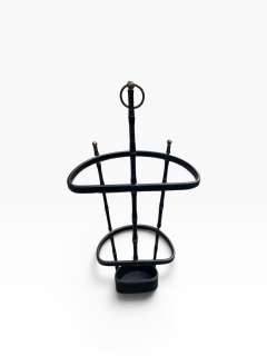 Jacques Adnet 1950s Stitched leather umbrella stand by Jacques Adnet - 4771654