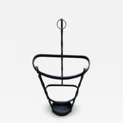 Jacques Adnet 1950s Stitched leather umbrella stand by Jacques Adnet - 4772203