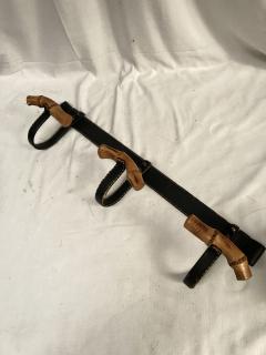 Jacques Adnet 1950s stitched leather coat rack by Jacques Adnet - 3921950