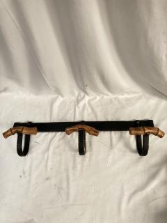 Jacques Adnet 1950s stitched leather coat rack by Jacques Adnet - 3921952