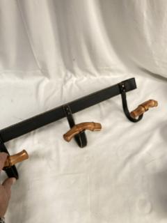 Jacques Adnet 1950s stitched leather coat rack by Jacques Adnet - 3921955