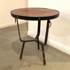 Jacques Adnet 1950s stitched leather table by Jacques Adnet - 3234178
