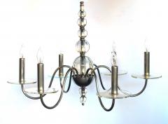 Jacques Adnet A Stylish French Art Deco Chrome Chandelier with Glass Spheres Jacques Adnet - 290039