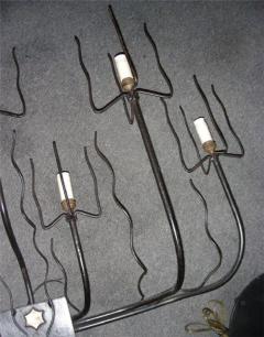 Jacques Adnet A pair of 1950 s wall lights by Jacques Adnet - 914116