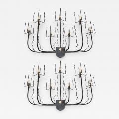 Jacques Adnet A pair of 1950 s wall lights by Jacques Adnet - 915011