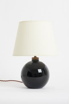 Jacques Adnet Art Deco Black Glass Table Lamp by Jacques Adnet - 2967544