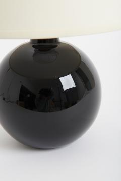 Jacques Adnet Art Deco Black Glass Table Lamp by Jacques Adnet - 2967546