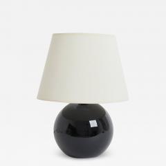 Jacques Adnet Art Deco Black Glass Table Lamp by Jacques Adnet - 3010391