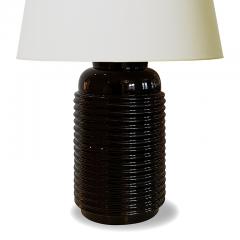 Jacques Adnet Art Deco Black Opaline Glass Lamp in the Style of Jacques Adnet - 2178888