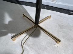 Jacques Adnet EXCEPTIONAL MID CENTURY LEATHER AND BRASS X BASE FLOOR LAMP - 2809857