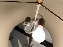Jacques Adnet EXCEPTIONAL MID CENTURY LEATHER AND BRASS X BASE FLOOR LAMP - 2816236