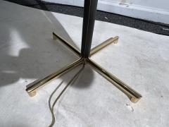 Jacques Adnet EXCEPTIONAL MID CENTURY LEATHER AND BRASS X BASE FLOOR LAMP - 2816238