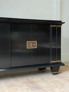 Jacques Adnet FRENCH ART DECO MODERNIST EBONISED ENFILADE SIDEBOARD WITH GILT BRONZE MOUNTS - 2048775