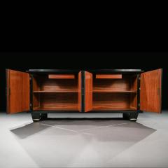 Jacques Adnet FRENCH ART DECO MODERNIST EBONISED ENFILADE SIDEBOARD WITH GILT BRONZE MOUNTS - 2048787