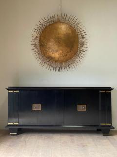 Jacques Adnet FRENCH ART DECO MODERNIST EBONISED ENFILADE SIDEBOARD WITH GILT BRONZE MOUNTS - 2048789