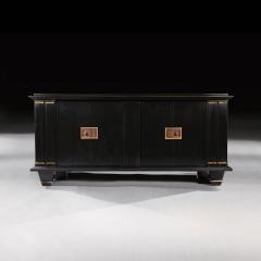 Jacques Adnet FRENCH ART DECO MODERNIST EBONISED ENFILADE SIDEBOARD WITH GILT BRONZE MOUNTS - 2048795