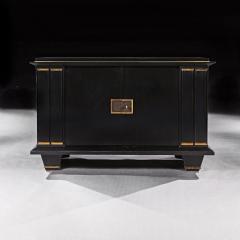 Jacques Adnet FRENCH ART DECO MODERNIST EBONISED ENFILADE SIDEBOARD WITH GILT BRONZE MOUNTS - 2048766