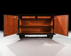Jacques Adnet FRENCH ART DECO MODERNIST EBONISED ENFILADE SIDEBOARD WITH GILT BRONZE MOUNTS - 2048781