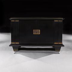 Jacques Adnet FRENCH ART DECO MODERNIST EBONISED ENFILADE SIDEBOARD WITH GILT BRONZE MOUNTS - 2048793
