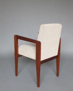 Jacques Adnet Fine French Art Deco Mahogany Arm Chair - 4012769