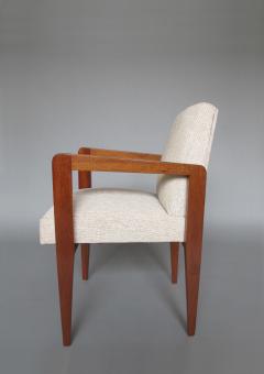 Jacques Adnet Fine French Art Deco Mahogany Arm Chair - 4012770