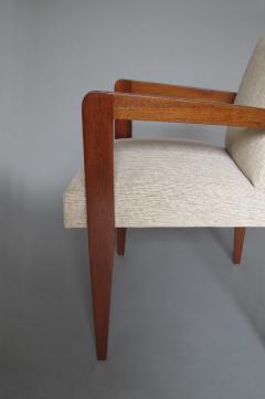 Jacques Adnet Fine French Art Deco Mahogany Arm Chair - 4012774