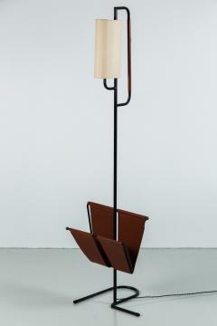 Jacques Adnet Floor Lamp with Magazine Rack by Jacques Adnet - 226810