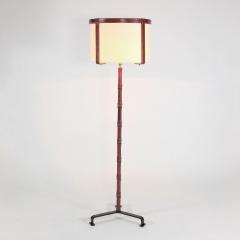 Jacques Adnet Floor lamp is saddles stitched leather - 2449036