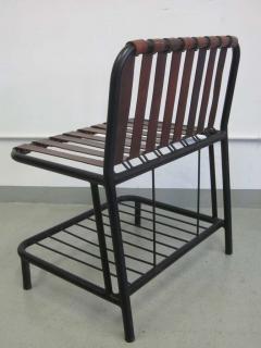 Jacques Adnet Four French Mid Century Modern Leather Strap Chairs Attributed to Jacques Adnet - 1590644