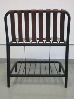 Jacques Adnet Four French Mid Century Modern Leather Strap Chairs Attributed to Jacques Adnet - 1590667