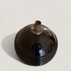 Jacques Adnet French 1930s Black Opaline Lamp attributed to Jacques Adnet - 4320797
