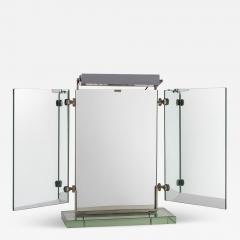 Jacques Adnet French Art Deco Illuminated Vanity Mirror by Jacques Adnet - 4336105