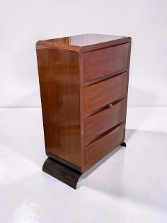 Jacques Adnet French Art Deco Walnut Chest of Drawers Attributed to Jacques Adnet - 4613494