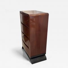 Jacques Adnet French Art Deco Walnut Chest of Drawers Attributed to Jacques Adnet - 4613987