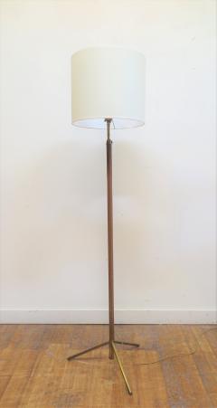 Jacques Adnet French Leather Wrapped Extending Floor Lamp - 2746491
