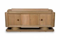 Jacques Adnet French Mid Century Limed Oak Sideboard Style of Jacques Adnet - 4274503