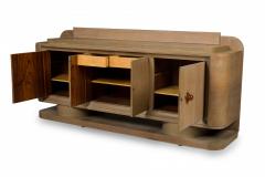 Jacques Adnet French Mid Century Limed Oak Sideboard Style of Jacques Adnet - 4274507