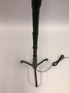 Jacques Adnet French Mid Century Modern Hand Stitched Leather Floor Lamp Jacques Adnet - 1819764