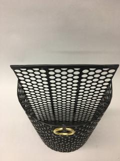 Jacques Adnet French Mid Century Modern Iron Umbrella Stand or Waste Basket Jacques Adnet - 1707823
