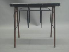 Jacques Adnet French Midcentury Handstitched Leather Magazine Stand Bench by Jacques Adnet - 1707690