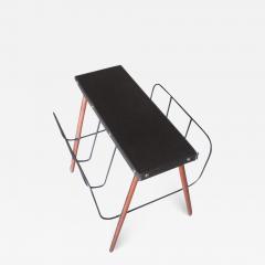 Jacques Adnet French Midcentury Handstitched Leather Magazine Stand Bench by Jacques Adnet - 1711521