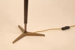 Jacques Adnet French table light with stitched leather stem - 3726430