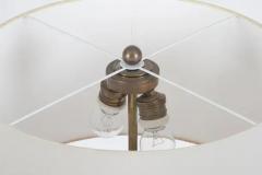 Jacques Adnet French table light with stitched leather stem - 3726434