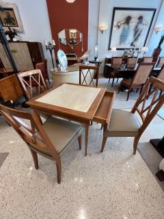 Jacques Adnet Game Table Set 4 chairs by Jacques Adnet - 2871210