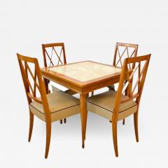 Jacques Adnet Game Table Set 4 chairs by Jacques Adnet - 2878942